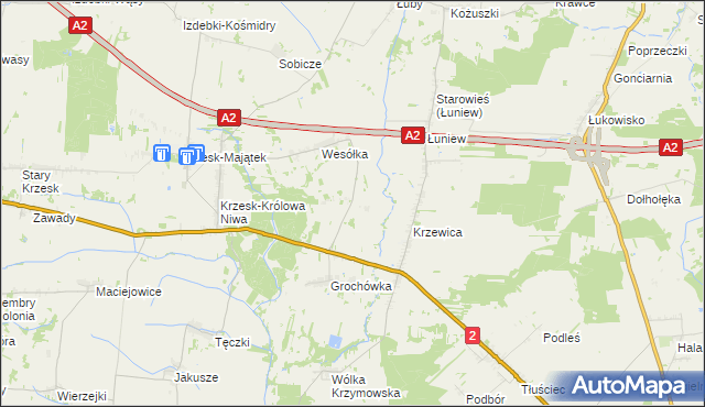 mapa Grochówka Kolonia, Grochówka Kolonia na mapie Targeo