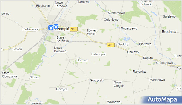mapa Helenopol gmina Czempiń, Helenopol gmina Czempiń na mapie Targeo
