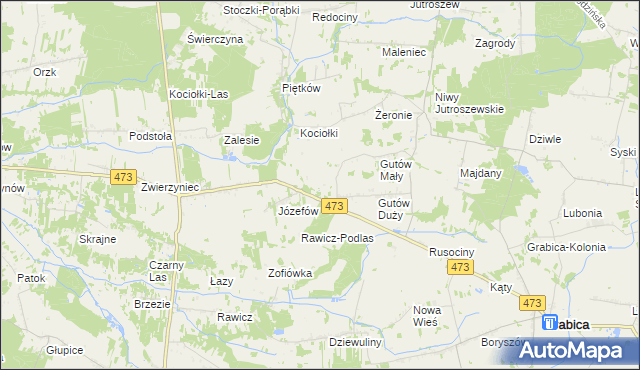 mapa Helenów gmina Drużbice, Helenów gmina Drużbice na mapie Targeo