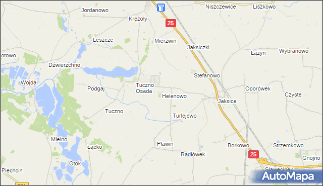 mapa Helenowo gmina Złotniki Kujawskie, Helenowo gmina Złotniki Kujawskie na mapie Targeo