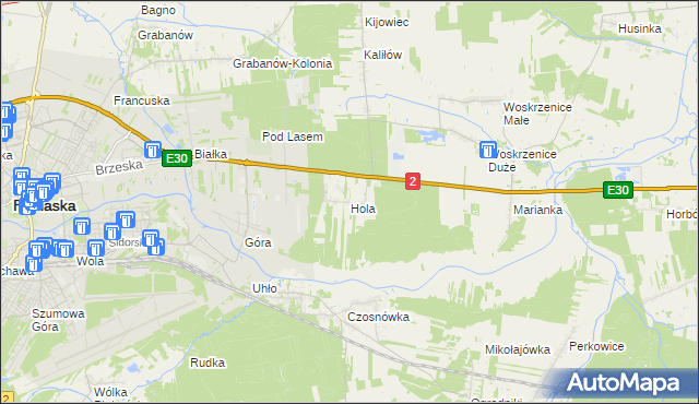 mapa Hola gmina Biała Podlaska, Hola gmina Biała Podlaska na mapie Targeo