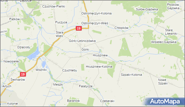 mapa Hruszniew, Hruszniew na mapie Targeo