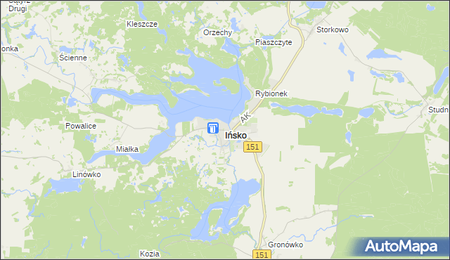 mapa Ińsko, Ińsko na mapie Targeo