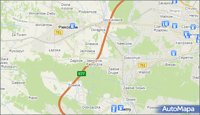 mapa Janów gmina Piekoszów, Janów gmina Piekoszów na mapie Targeo
