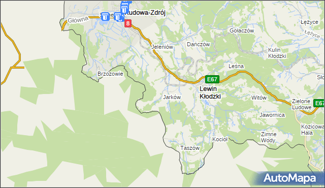 mapa Jarków, Jarków na mapie Targeo