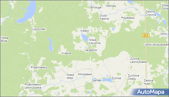 mapa Jarzębnik, Jarzębnik na mapie Targeo