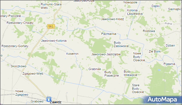 mapa Jaworowo-Jastrzębie, Jaworowo-Jastrzębie na mapie Targeo