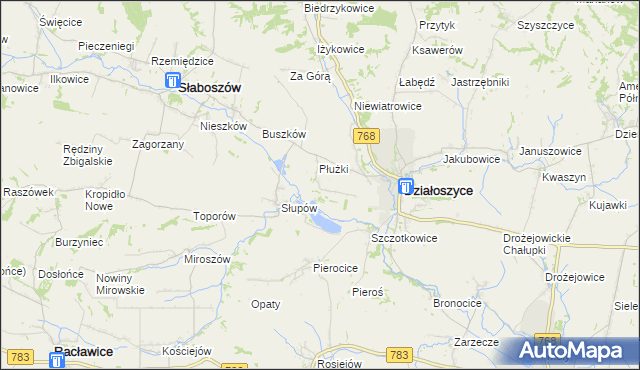 mapa Jazdowice, Jazdowice na mapie Targeo