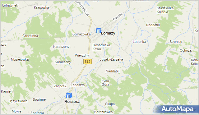 mapa Jusaki-Zarzeka, Jusaki-Zarzeka na mapie Targeo