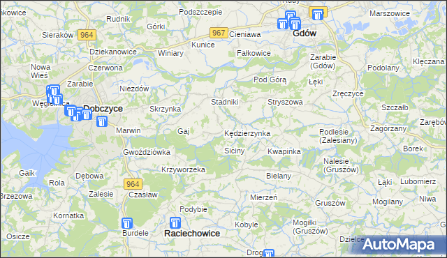 mapa Kędzierzynka, Kędzierzynka na mapie Targeo