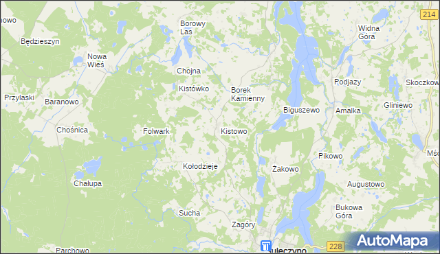 mapa Kistowo, Kistowo na mapie Targeo