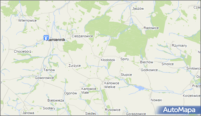 mapa Kłodobok, Kłodobok na mapie Targeo