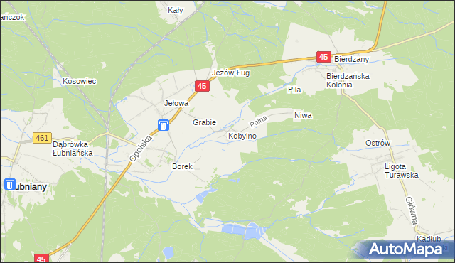 mapa Kobylno, Kobylno na mapie Targeo