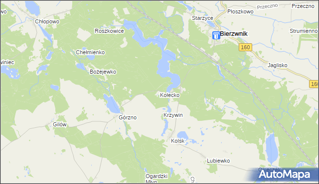 mapa Kołecko, Kołecko na mapie Targeo