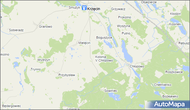 mapa Kolonia V Chłopowo, Kolonia V Chłopowo na mapie Targeo