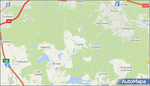 mapa Kołowo, Kołowo na mapie Targeo