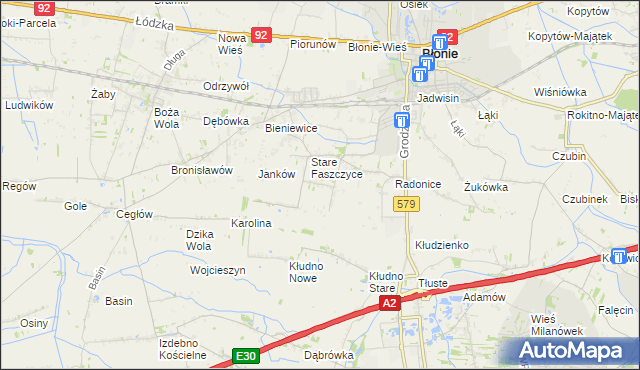 mapa Konstantów gmina Błonie, Konstantów gmina Błonie na mapie Targeo