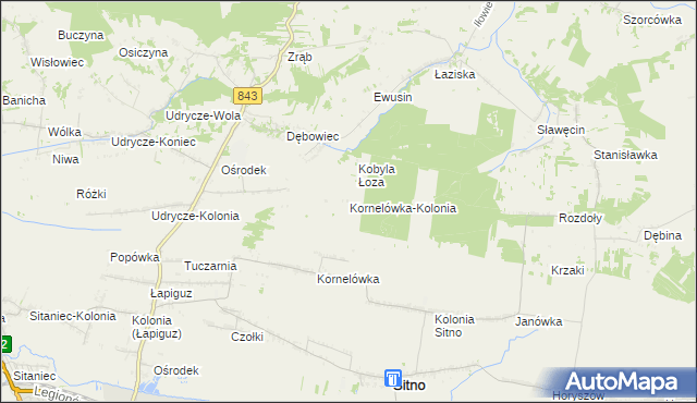 mapa Kornelówka-Kolonia, Kornelówka-Kolonia na mapie Targeo