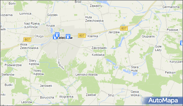 mapa Kotłówka gmina Żelechów, Kotłówka gmina Żelechów na mapie Targeo