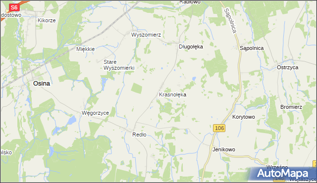 mapa Krasnołęka, Krasnołęka na mapie Targeo