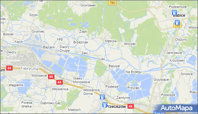 mapa Las gmina Przeciszów, Las gmina Przeciszów na mapie Targeo