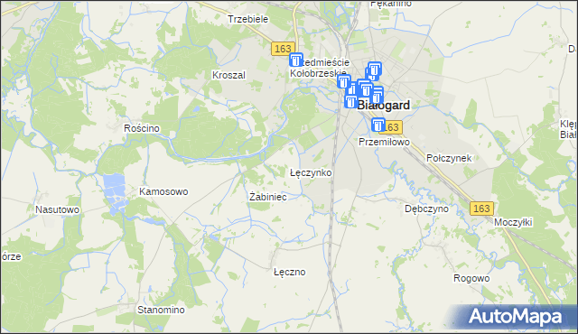 mapa Łęczynko, Łęczynko na mapie Targeo