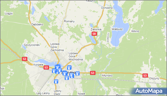 mapa Lemany gmina Szczytno, Lemany gmina Szczytno na mapie Targeo