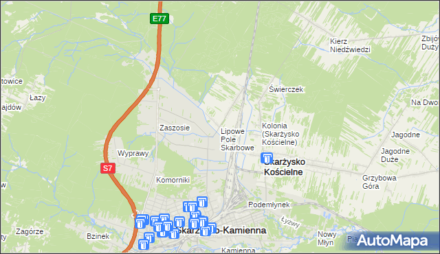 mapa Lipowe Pole Skarbowe, Lipowe Pole Skarbowe na mapie Targeo