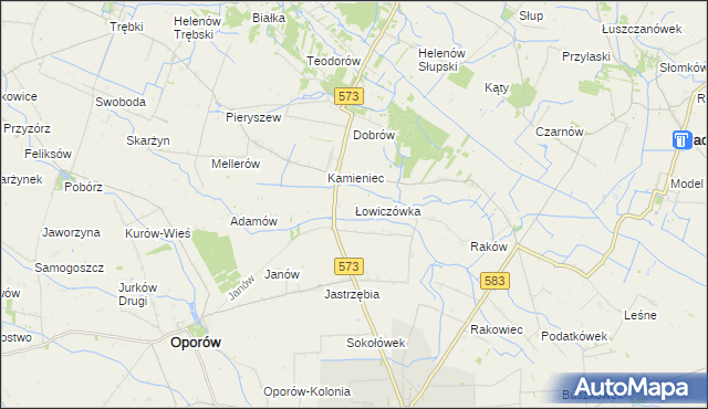 mapa Łowiczówka, Łowiczówka na mapie Targeo