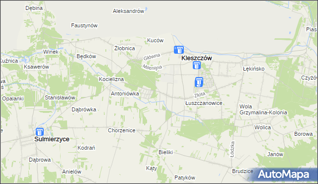 mapa Łuszczanowice-Kolonia, Łuszczanowice-Kolonia na mapie Targeo