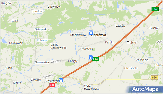 mapa Małopole, Małopole na mapie Targeo