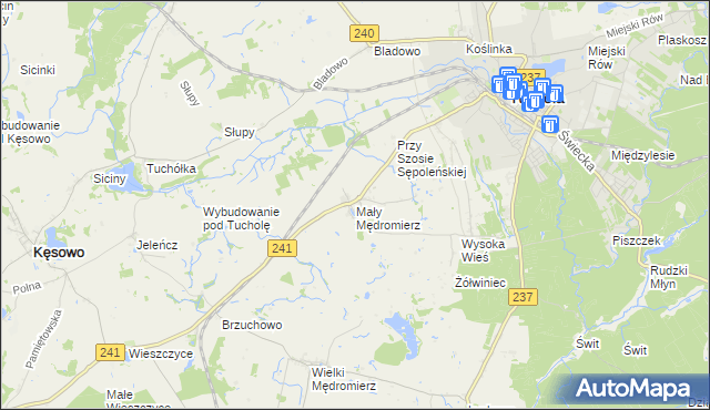 mapa Mały Mędromierz, Mały Mędromierz na mapie Targeo