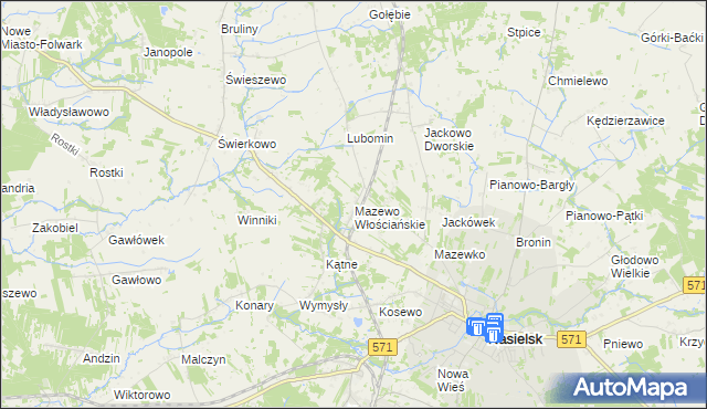 mapa Mazewo Włościańskie, Mazewo Włościańskie na mapie Targeo