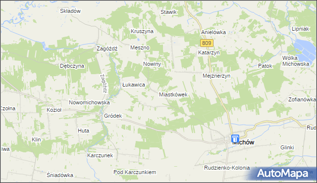 mapa Miastkówek, Miastkówek na mapie Targeo