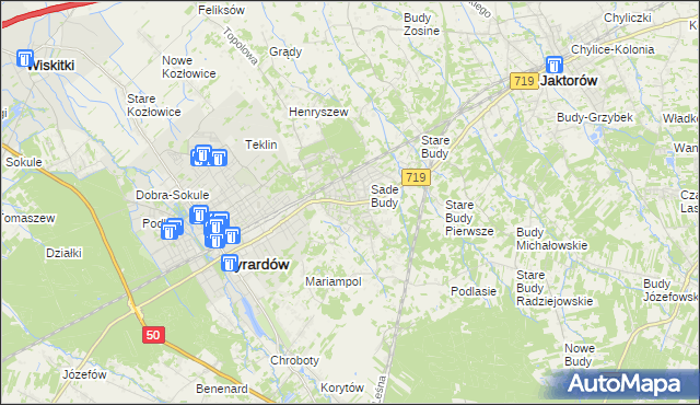 mapa Międzyborów, Międzyborów na mapie Targeo