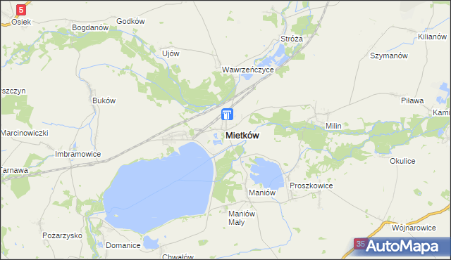 mapa Mietków, Mietków na mapie Targeo