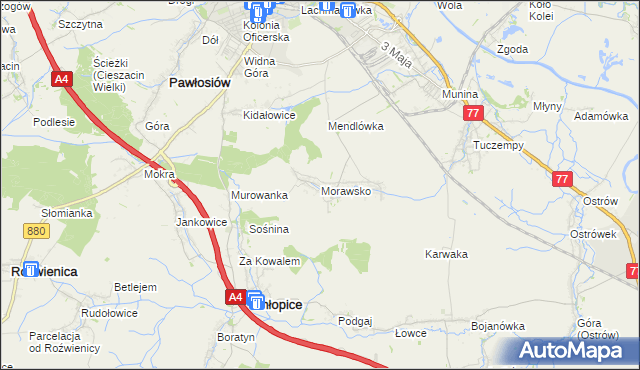 mapa Morawsko gmina Jarosław, Morawsko gmina Jarosław na mapie Targeo