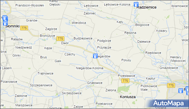 mapa Niegardów, Niegardów na mapie Targeo