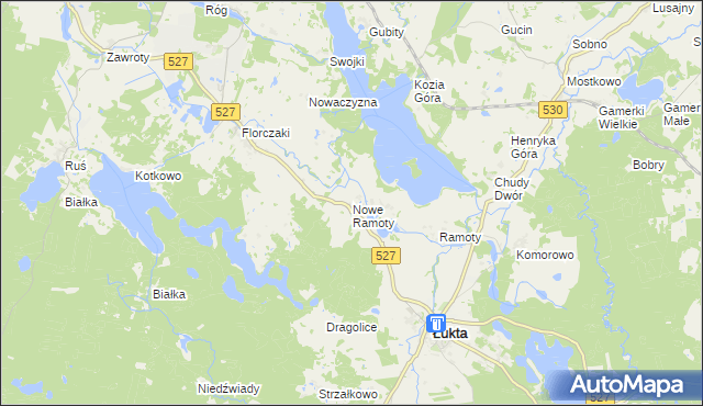 mapa Nowe Ramoty, Nowe Ramoty na mapie Targeo