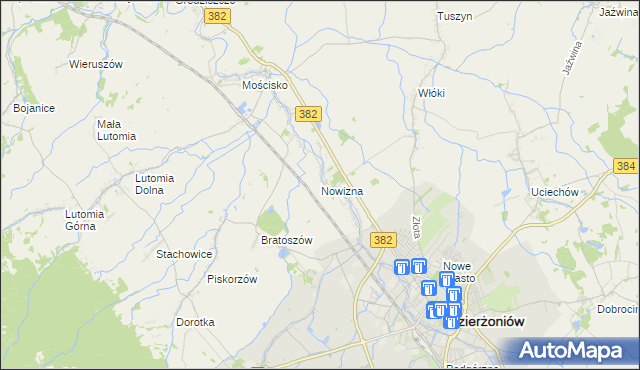 mapa Nowizna gmina Dzierżoniów, Nowizna gmina Dzierżoniów na mapie Targeo