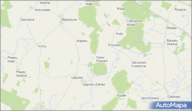 mapa Nowy Folwark gmina Kisielice, Nowy Folwark gmina Kisielice na mapie Targeo