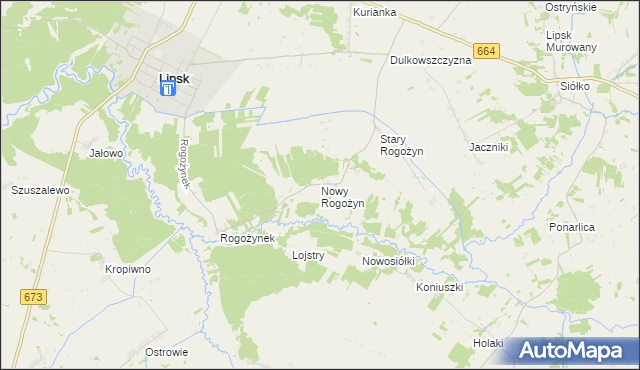 mapa Nowy Rogożyn, Nowy Rogożyn na mapie Targeo