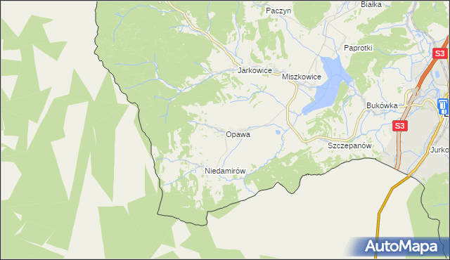 mapa Opawa, Opawa na mapie Targeo