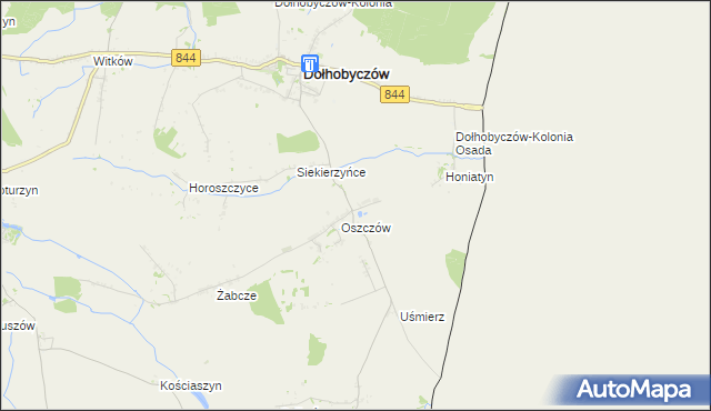 mapa Oszczów-Kolonia, Oszczów-Kolonia na mapie Targeo