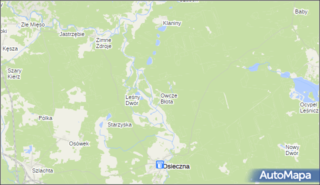 mapa Owcze Błota, Owcze Błota na mapie Targeo