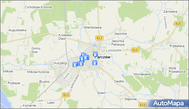 mapa Parczew, Parczew na mapie Targeo