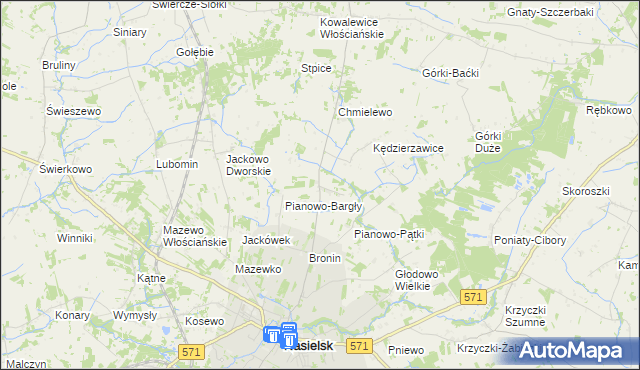mapa Pianowo-Daczki, Pianowo-Daczki na mapie Targeo