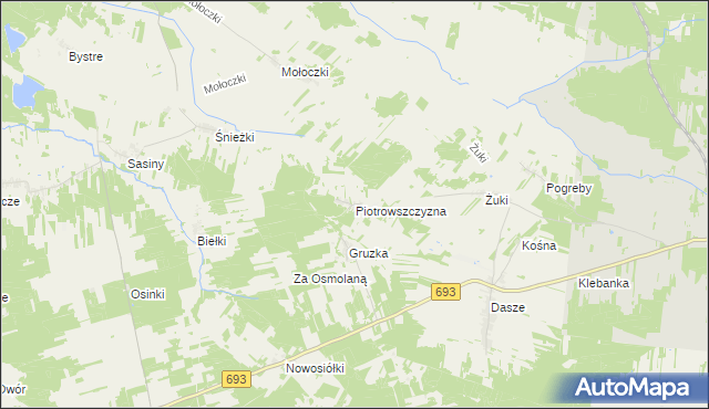 mapa Piotrowszczyzna, Piotrowszczyzna na mapie Targeo