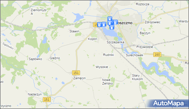 mapa Płoki gmina Choszczno, Płoki gmina Choszczno na mapie Targeo