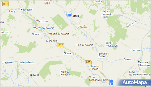 mapa Płonka-Kolonia, Płonka-Kolonia na mapie Targeo